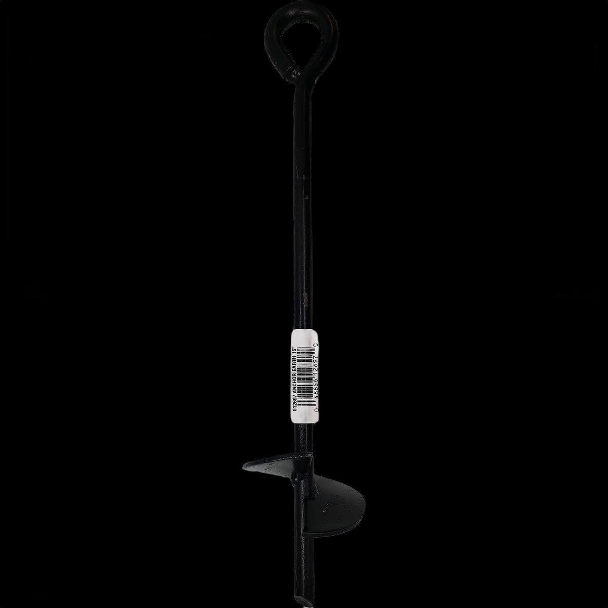 Midwest Air Tech Black Steel Screw-In Earth Anchor 3 In x 15 In