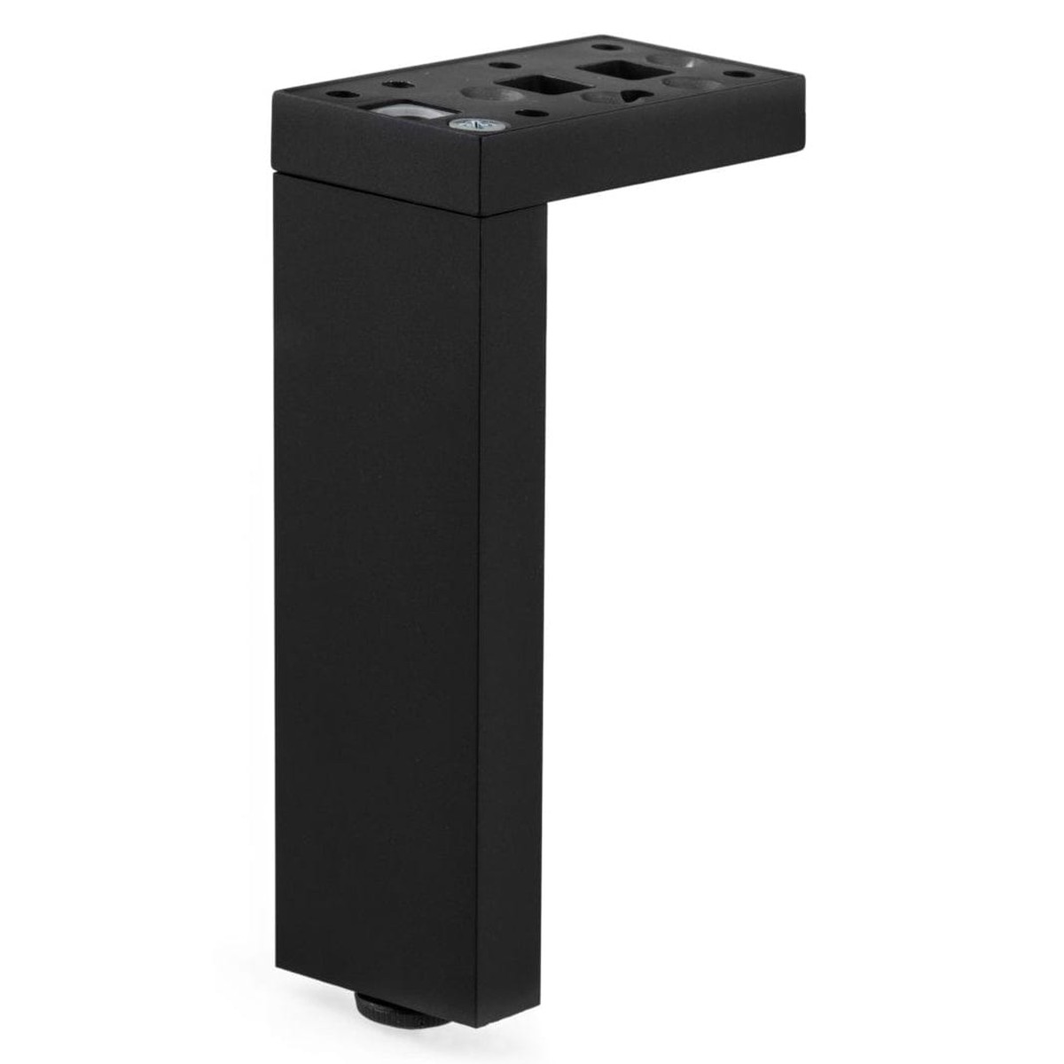 13-34 (350 mm) Adjustable Contemporary Versatile T or L Shaped Furniture Leg Matte Black