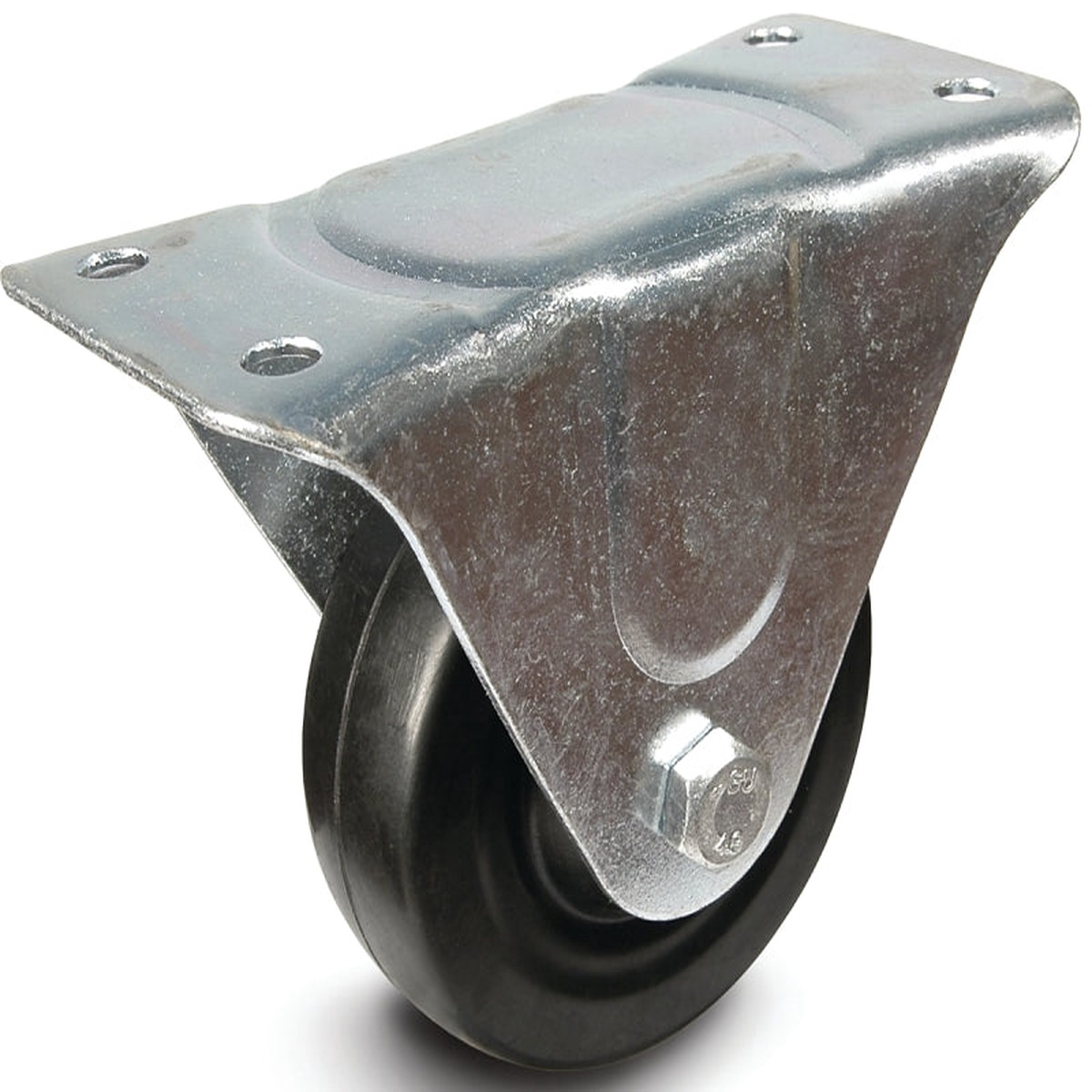 Dh Casters C-GD40RR Rigid Caster 4 in Dia Wheel 1-14 in W Wheel Rubber Wheel 200 lb