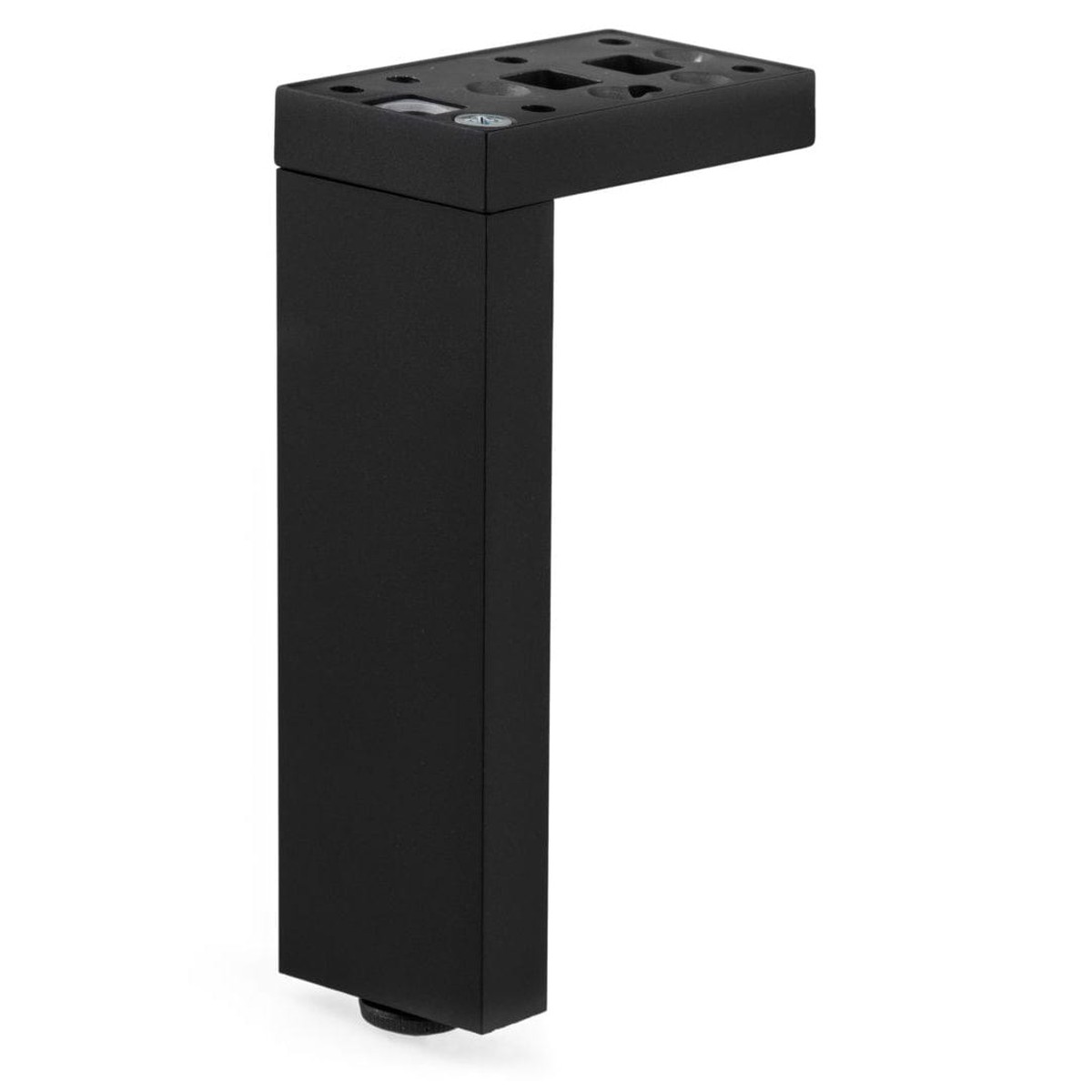 9-2732 (250 mm) Adjustable Contemporary Versatile T or L Shaped Furniture Leg Matte Black