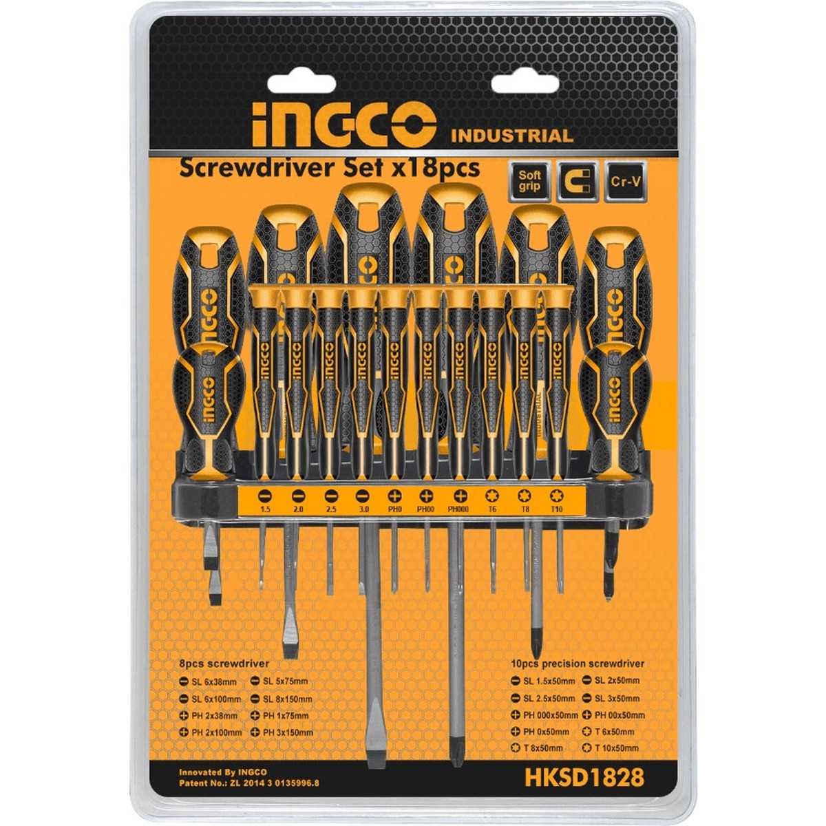 Ingco HKSD1828 18pcs Screwdriver & Precision Screwdriver Set
