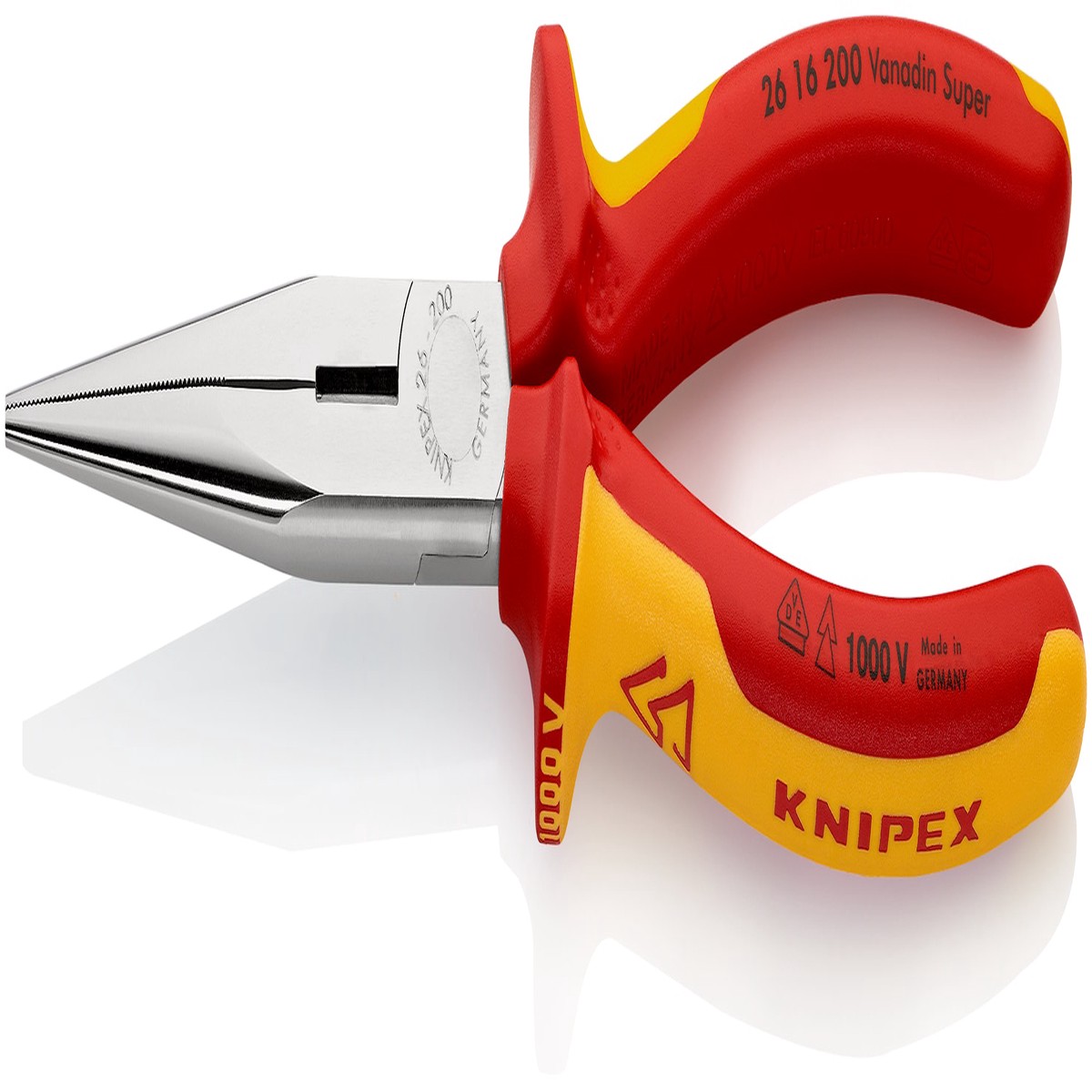 KNIPEX 26 16 200 SNIPE NOSE SIDE CUTTING PLIERS