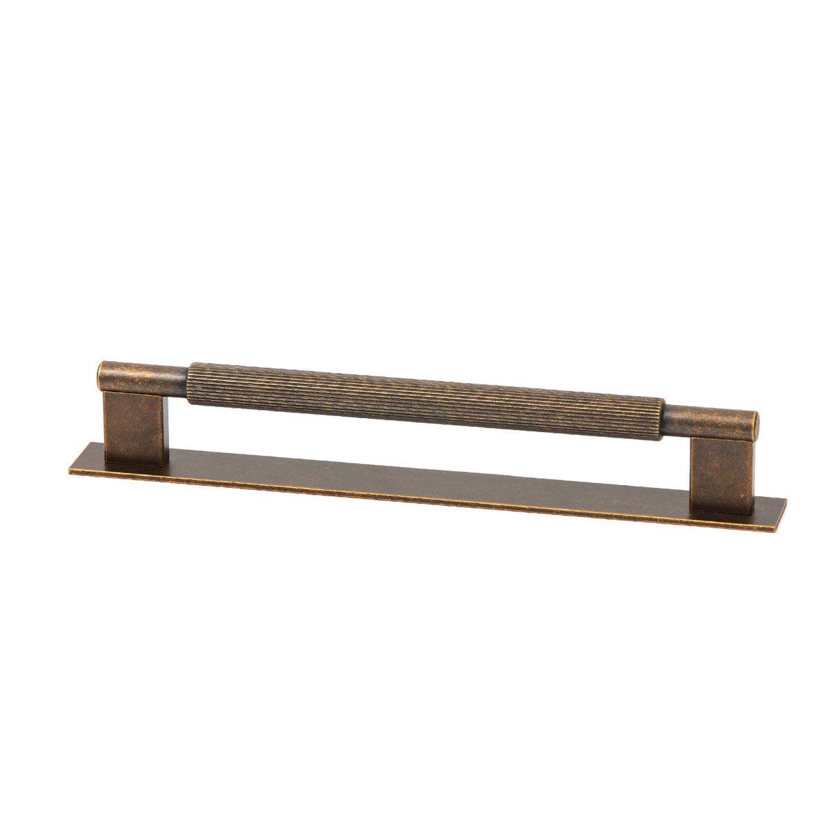 Momo Arpa D Handle And Backplate - 192mm | Antique Brass