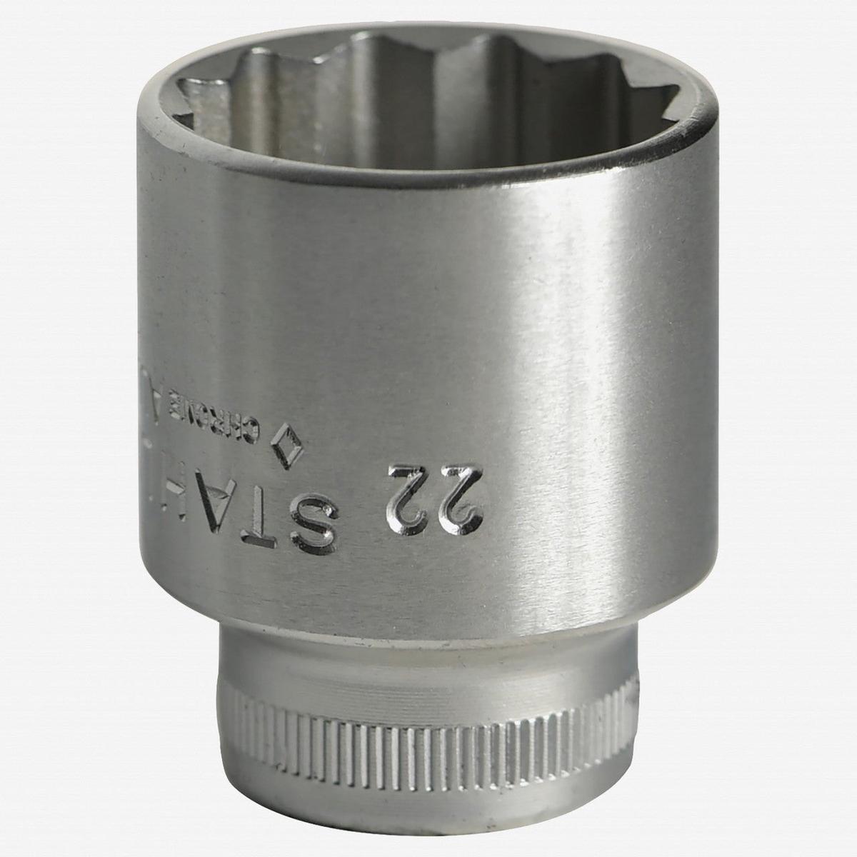 Stahlwille 45 Socket, 3/8" Drive, 12 Point, 22 mm