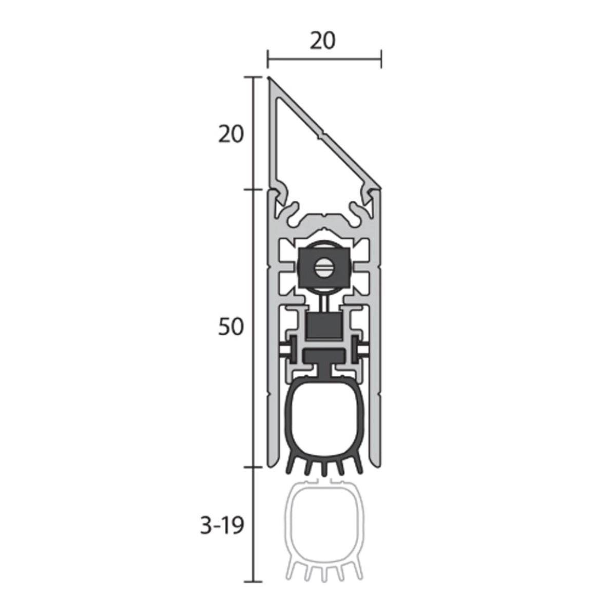 Raven RP99Si Automatic Door Bottom Seals Painted Black - Available in Various Sizes - 920mm