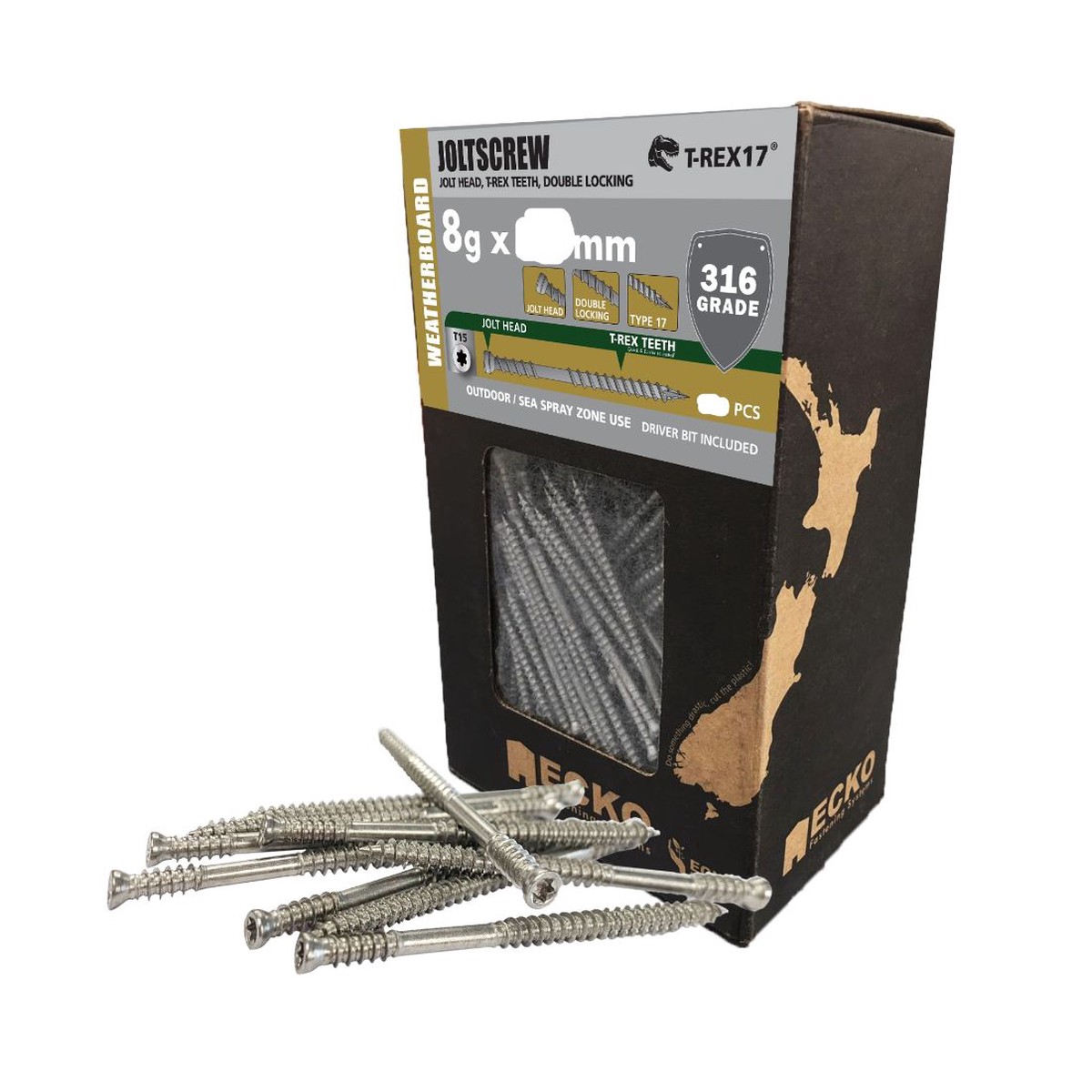 Ecko Joltscrew 8G X 90Mm Stainless Steel 316 Star Drive T15 (250 Box)