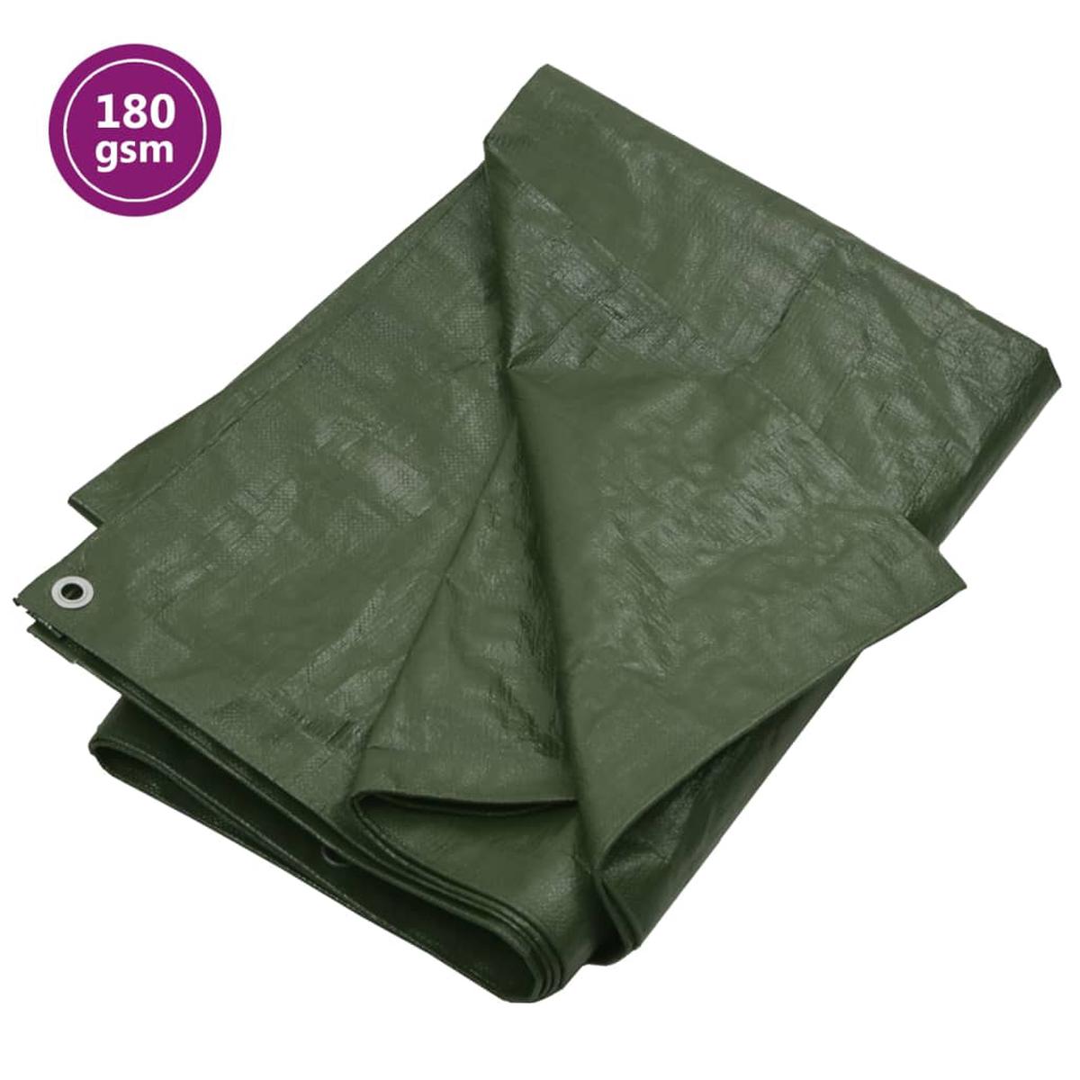 Berkfield Tarpaulin 180 g/m_ 6x10 m Green HDPE