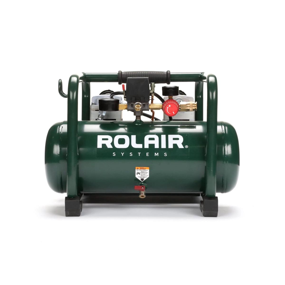 ROLAIR JC20 - Oilless Quiet (70dBA) Compressor, 2HP 4.5CFM/ 3 Gallon Tank