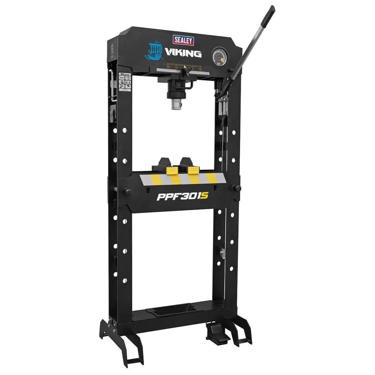 Sealey PPF301S Viking Air/Hydraulic Press 30 Tonne Floor Type with Sliding Ram and Foot Pedal