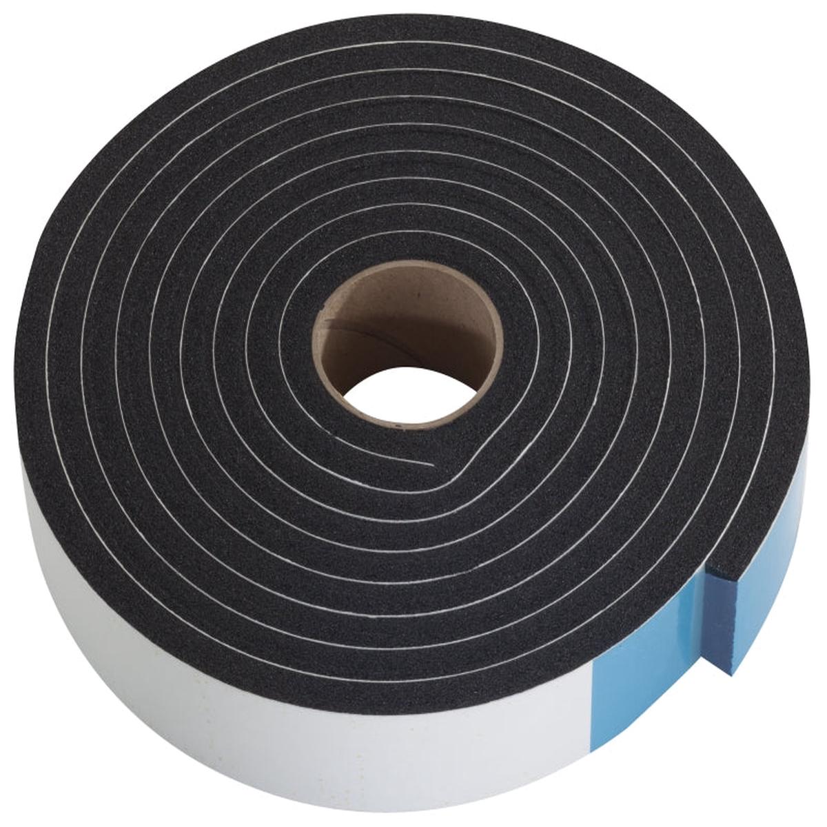 M-D 43154 Weatherstrip Tape 1-14 in W 38 in Thick 10 ft L Sponge Rubber Black