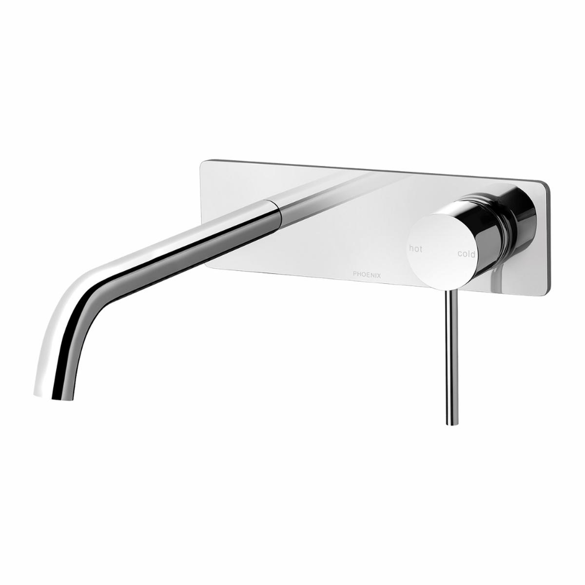 Phoenix Vivid Slimline SwitchMix Wall Basin/Bath Mixer Set 230mm (Complete Kit) Chrome Lead Free