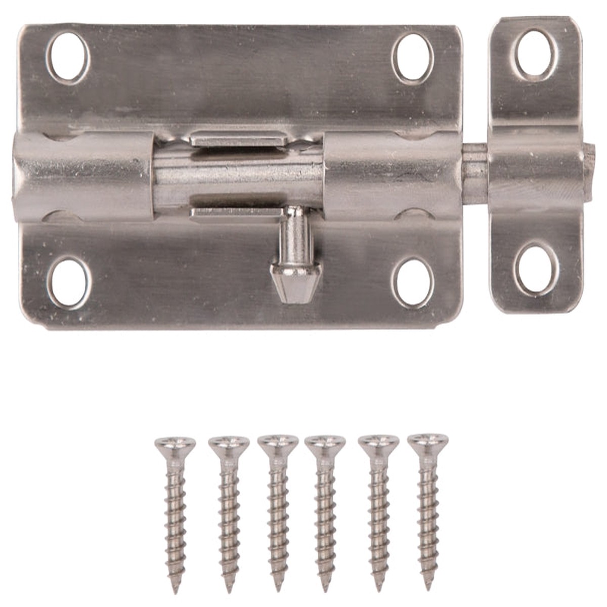 ProSource SS-B04-PS Barrel Bolt 031 Dia in Bolt Head 4 in L Bolt Stainless Steel Stainless Steel