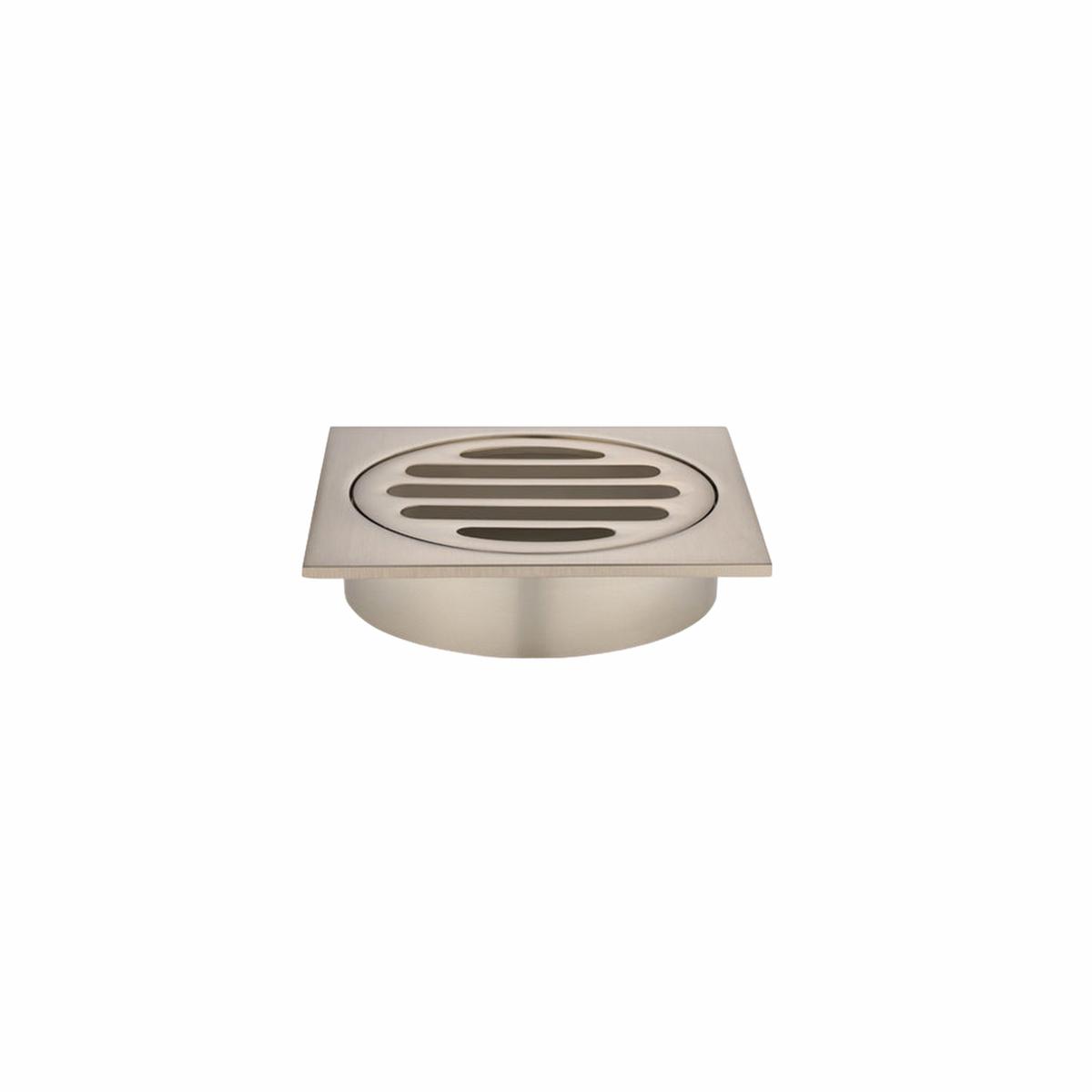 Meir Square Floor Grate Shower Drain 80mm Outlet Champagne