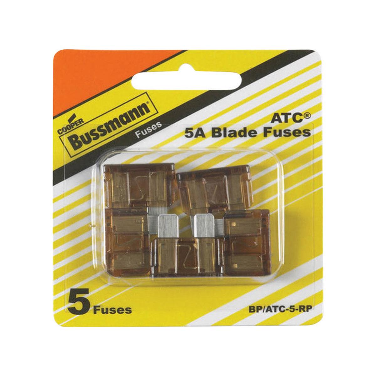 Bussmann 5 amps ATC Blade Fuse 5 pk