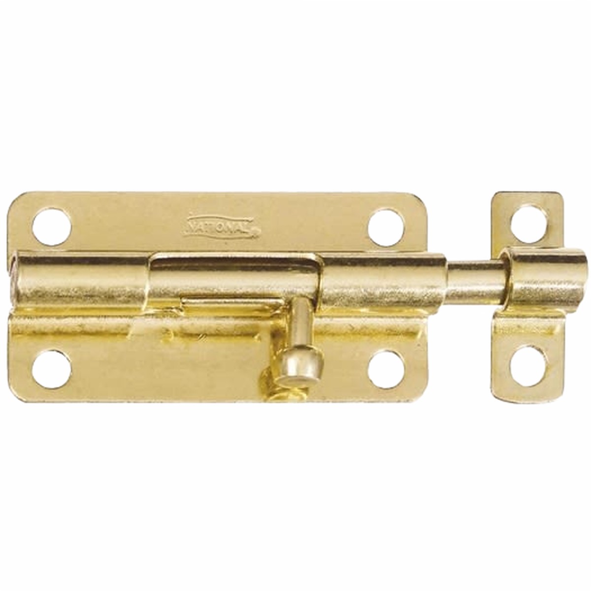 National Hardware 4 Brass Steel Door Barrel Bolt