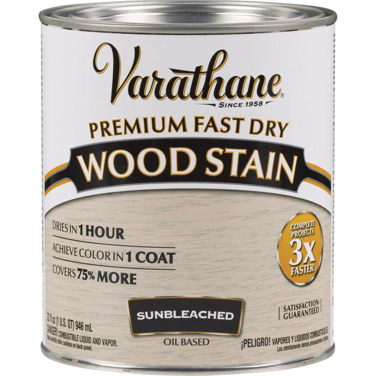 Varathane Fast Dry Sunbleached Wood Urethane Modified Alkyd Interior Wood Stain 1 Qt