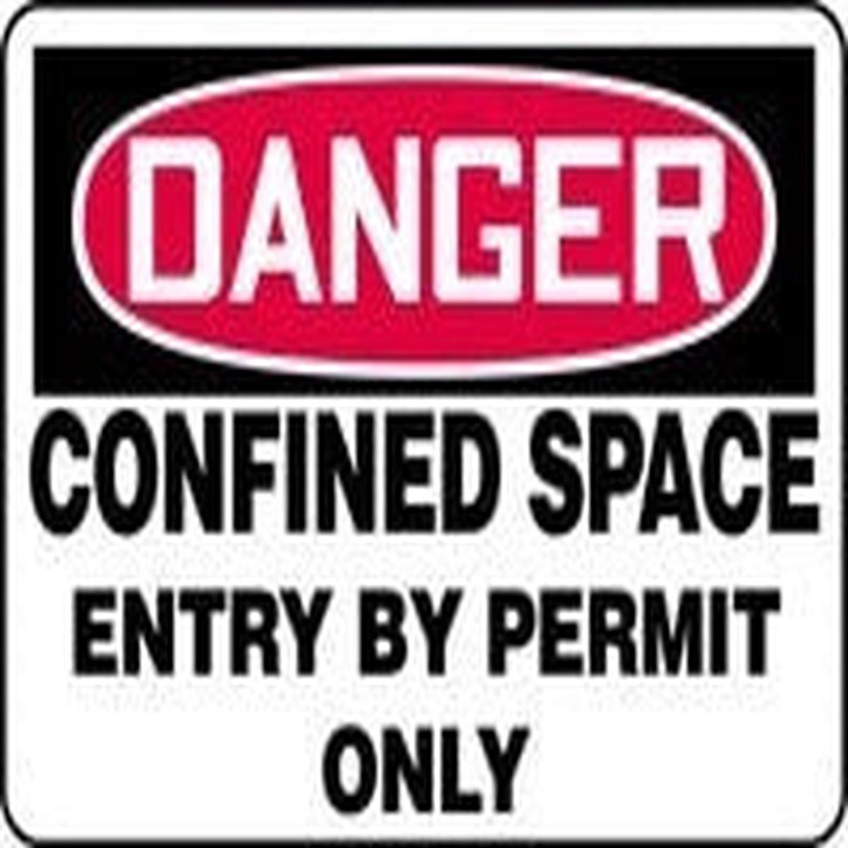Confined Space Sign - Entry by Permit Only MCSP01
