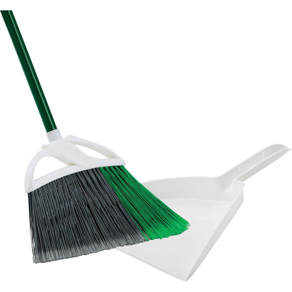 Libman 13 In W x 54 In L Steel Handle Large Precision Angle Broom with Dustpan