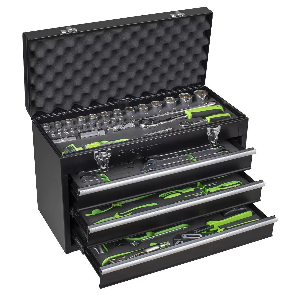 Sealey S01266 Siegen Portable Tool Chest 3 Drawer with Tool Kit 98pc