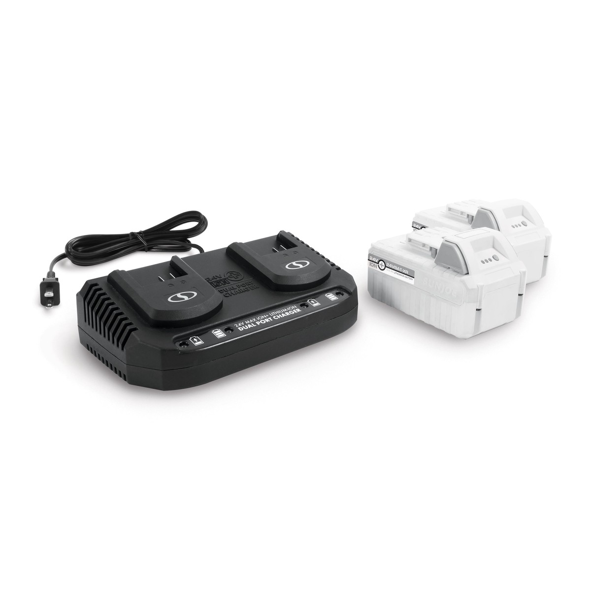 Snow Joe Sun Joe CERTIFIED AUTHENTIC 24-Volt Starter Kit W 2 x 50-Ah Batteries Dual Port Charger