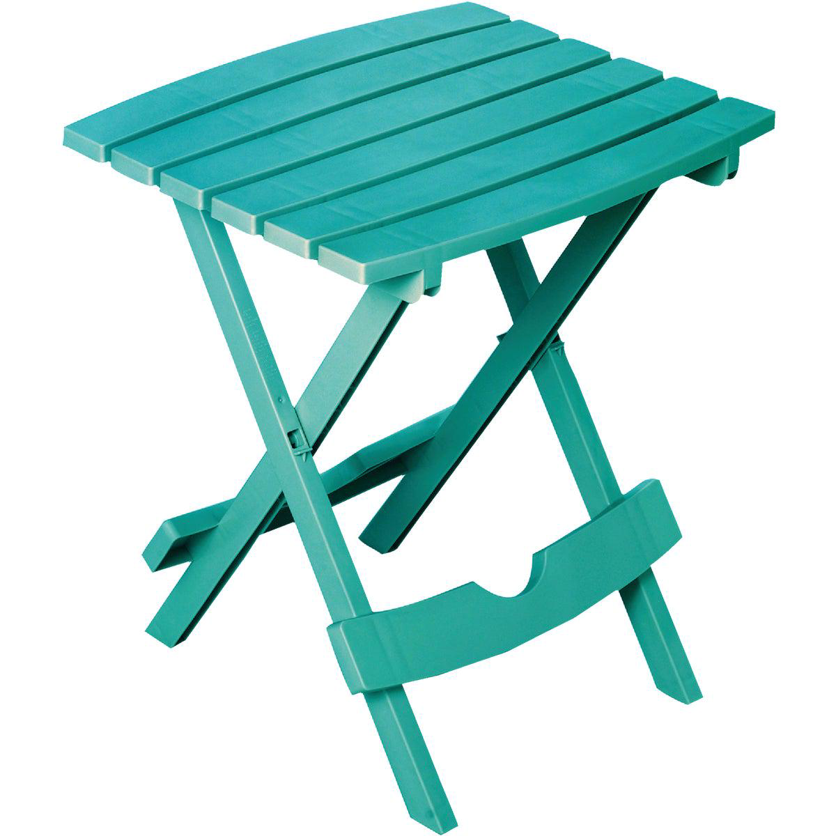 Adams Quik-Fold Teal 15 In x 175 In Rectangle Resin Folding Side Table