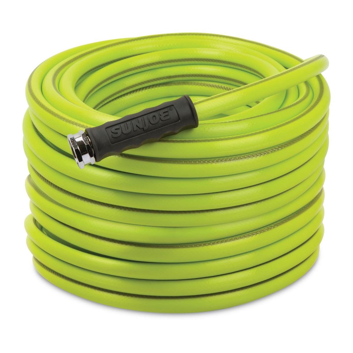 Sun Joe AJH58-100-RM Heavy-Duty Garden Hose | 100-Foot | 5/8-Inch Flow (Certified Refurbished)