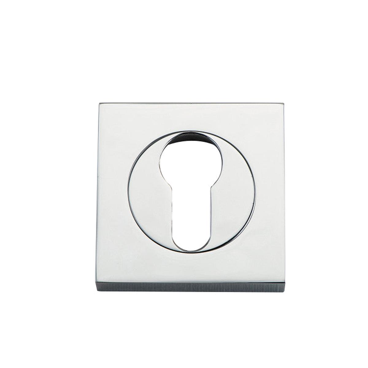 Bankston Escutcheon Euro Concealed Fix Square - Available In Various Finishes - Polished Chrome
