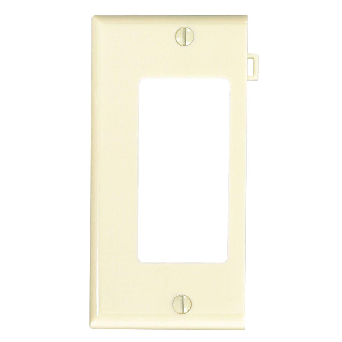 Leviton 1-Gang Plastic Sectional Rocker Decorator Wall Plate End Panel Ivory