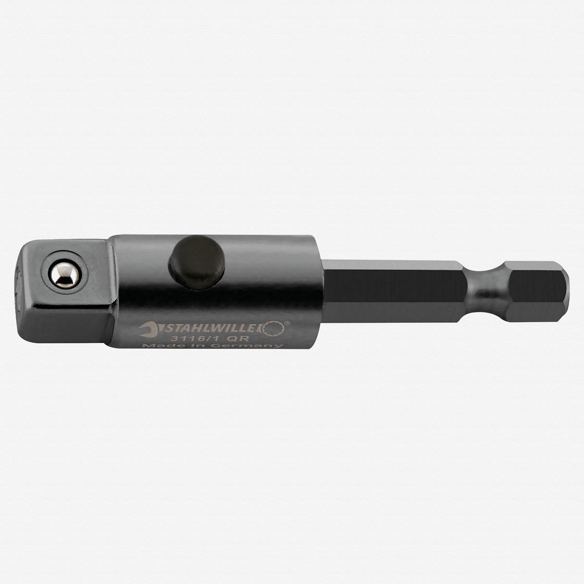 Stahlwille 3316/1QR QuickRelease Adapter, 1/4" Hex to 1/2" Square Adapter, Machine Operated, 50mm