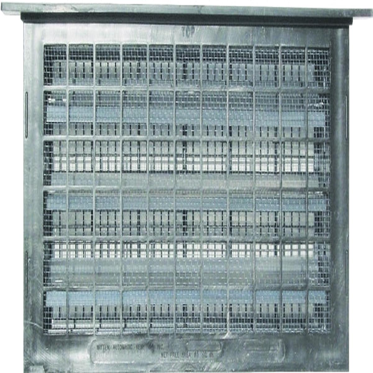Witten Vent 304LGR Automatic Foundation Vent 62 sq-in Net Free Ventilating Area Mesh Grill Thermoplastic Gray