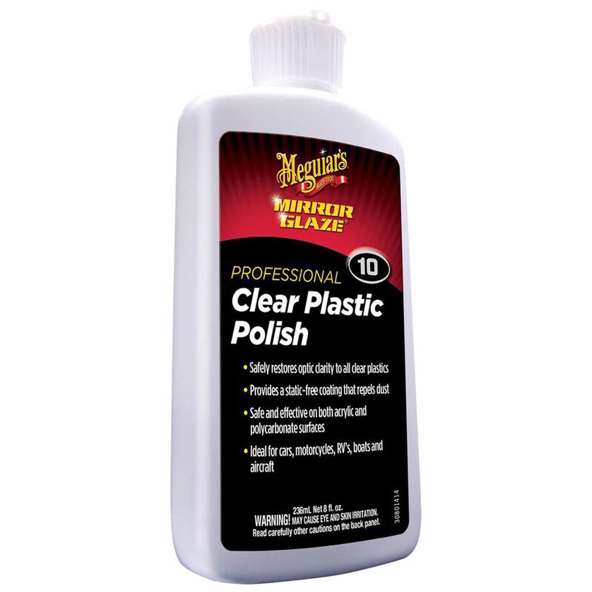 MEGUIARS Mirror Glaze 10 Clear Plastic Polish 8oz