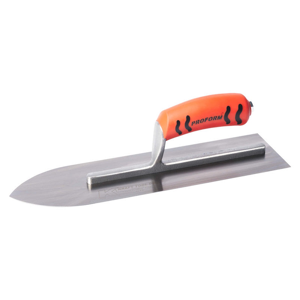 Kraft Tool Co Pointed Trowel Carbon Steel 405mm x 115mm - ProForm Handle - FT4K0009-UNIT - CF702PF