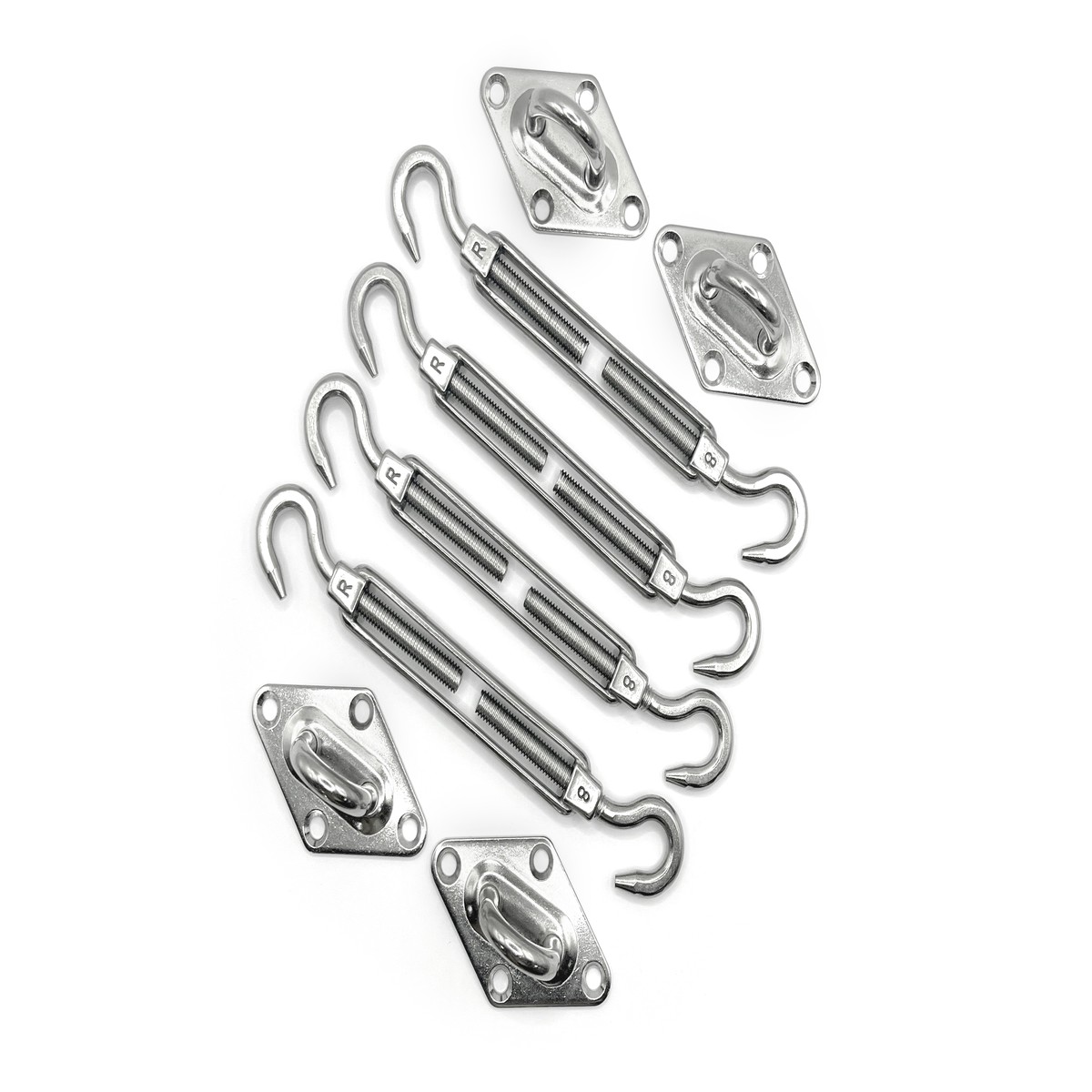 Square Stainless Steel Mounting Kit - Package A