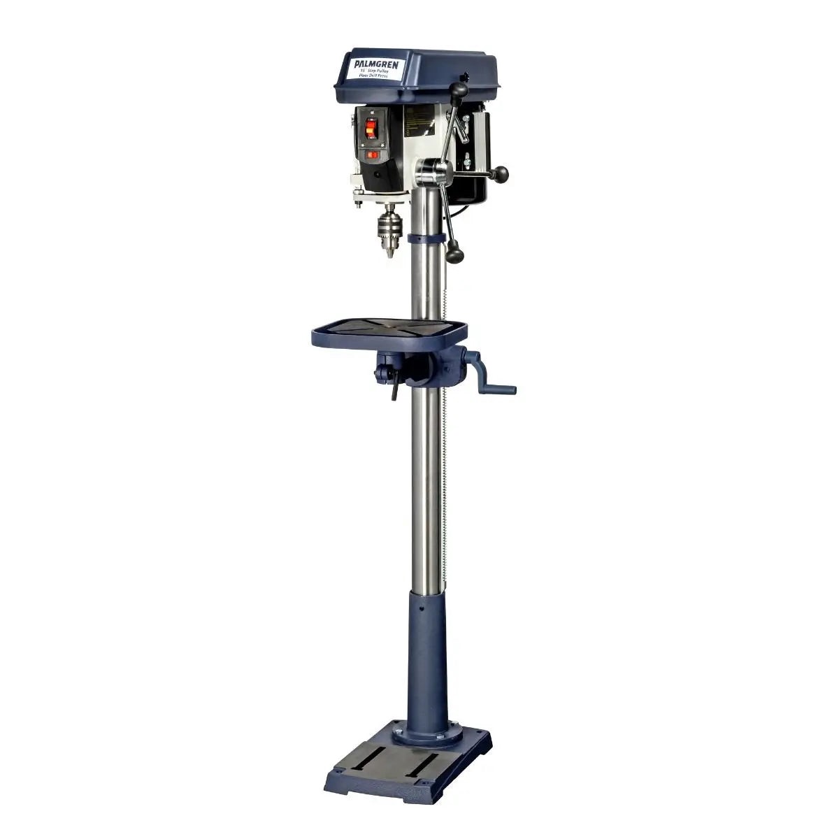 15" 16-Speed Floor Step Pulley Drill Press