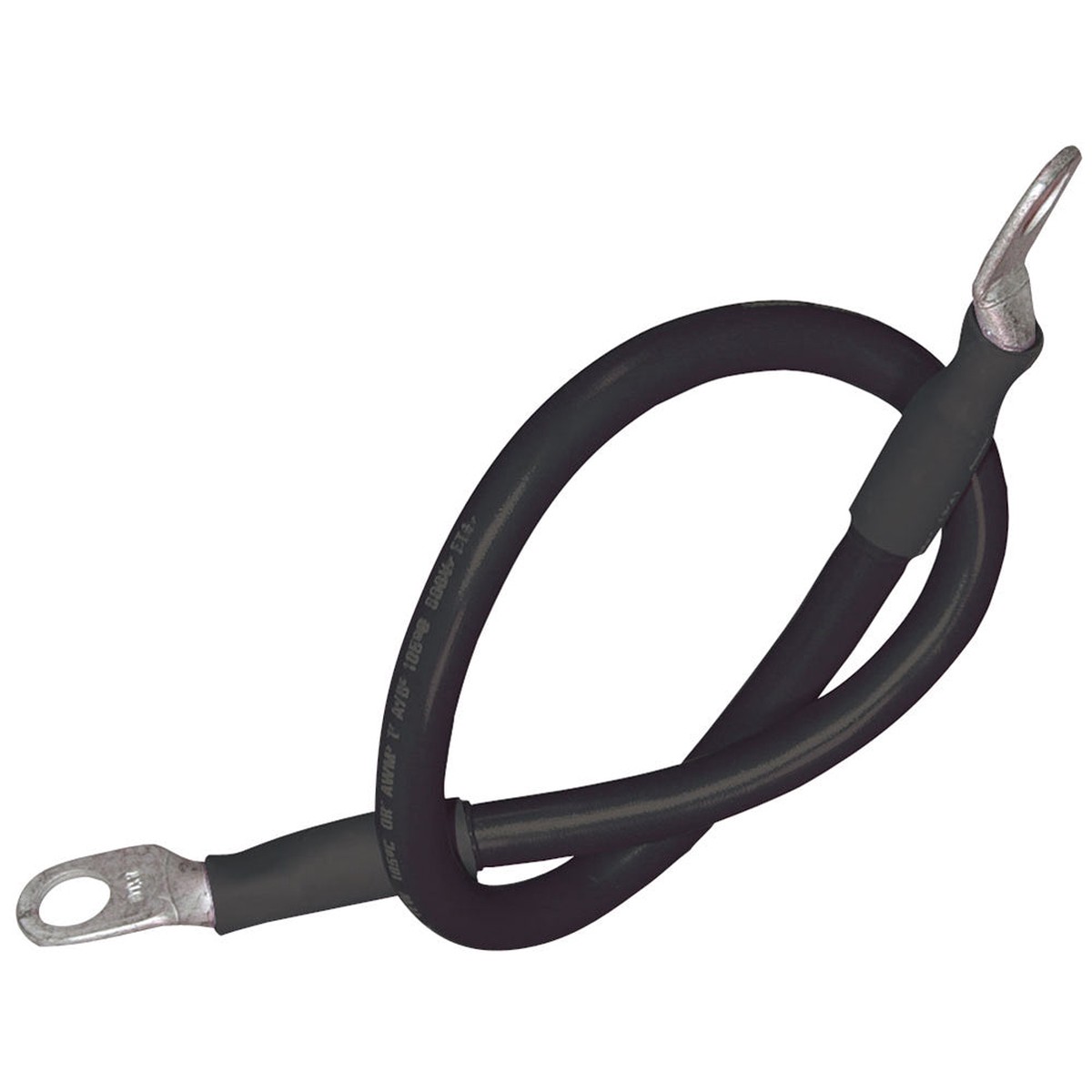 Ancor Battery Cable Assembly, 4 AWG (21mm) Wire, 5/16 (7.93mm) Stud, Black - 32 (81.2cm)