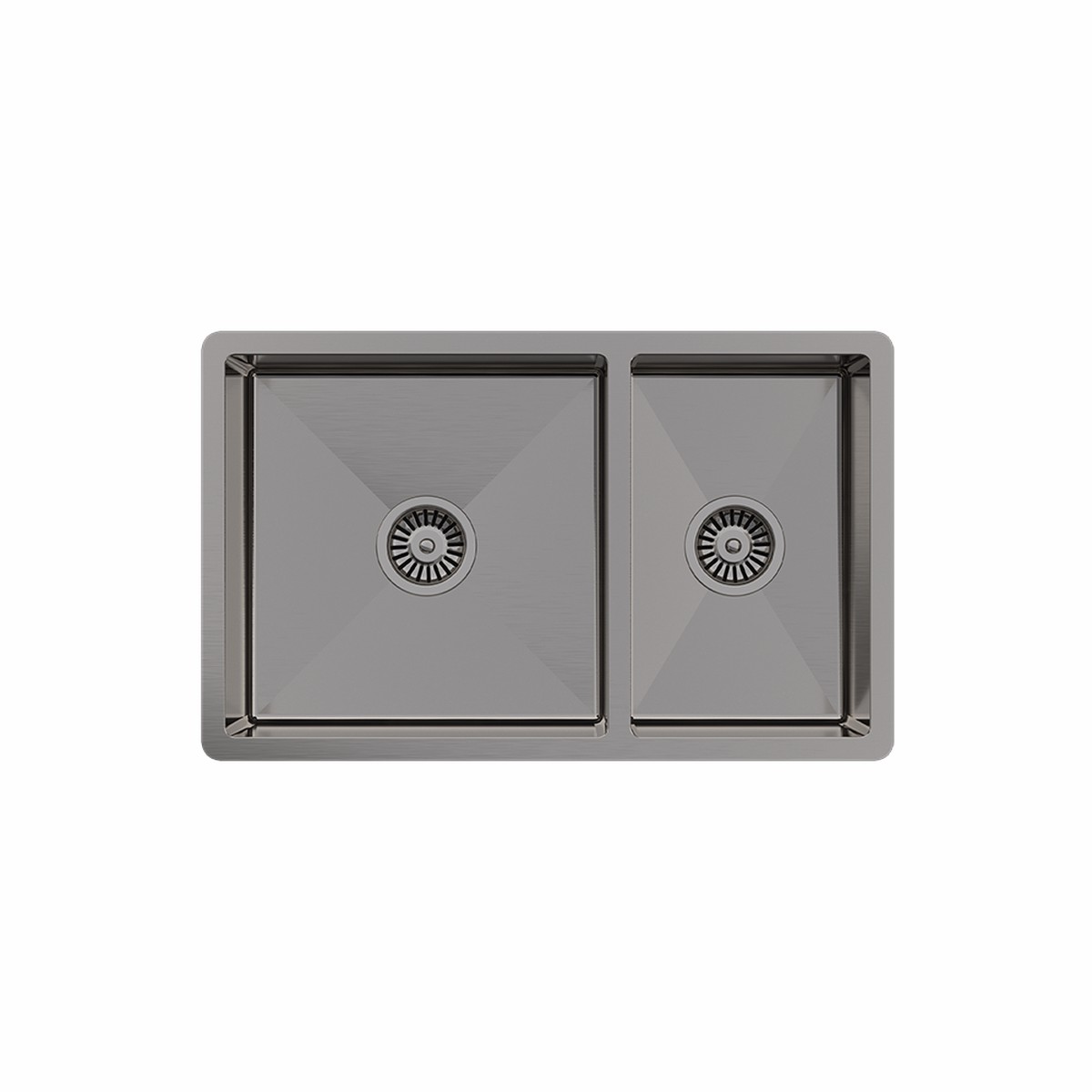 Alma Brushed Gunmetal Clifford 725x450 Single & 1/4 Bowl Sink
