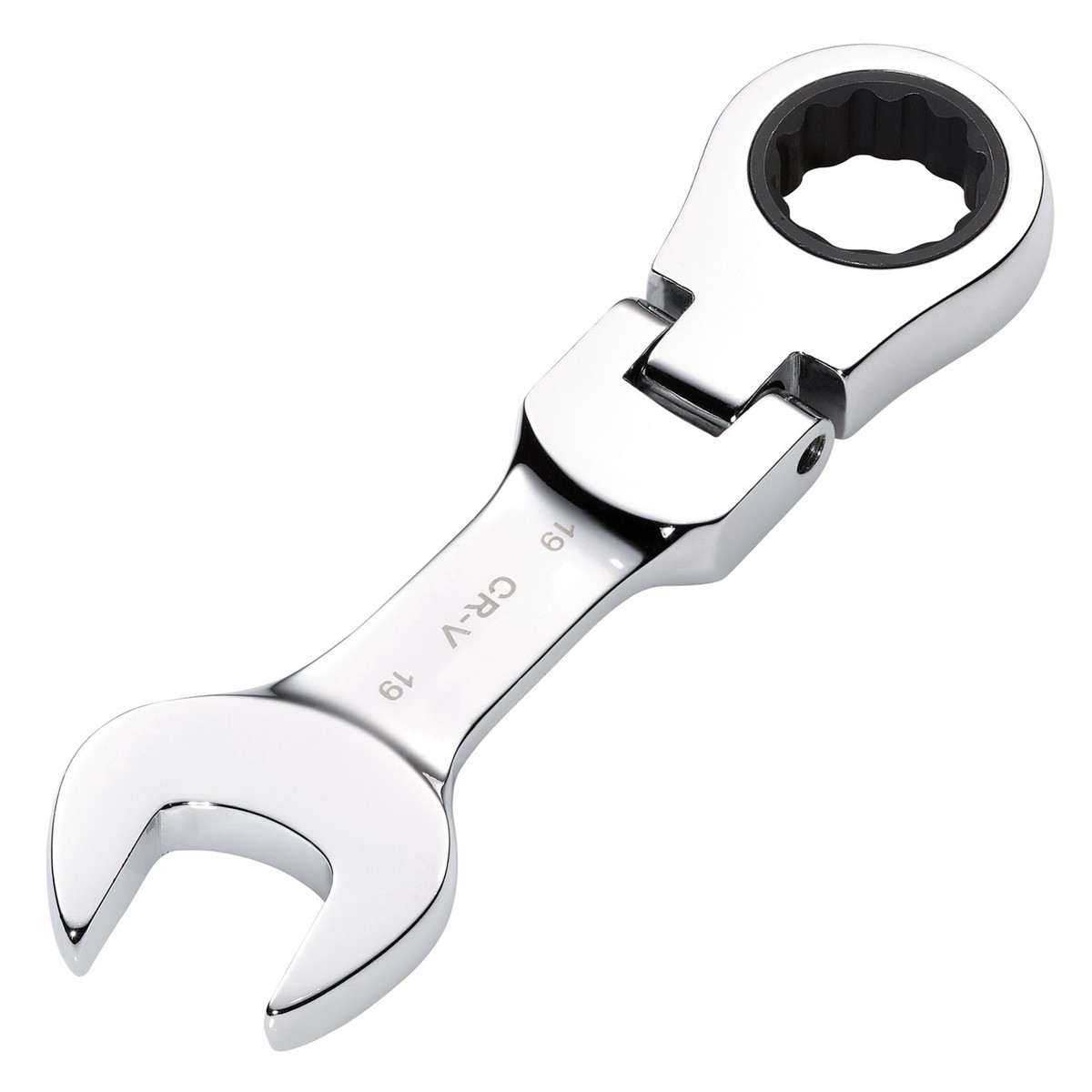 Draper 27981 Draper HI-TORQ Metric Stubby Flexible Head Ratchet Combination Spanner, 19mm