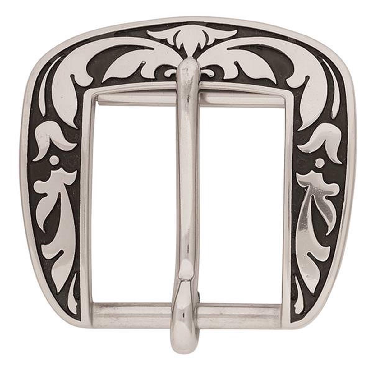 04075 Floral Flank Buckle, 1-3/4"