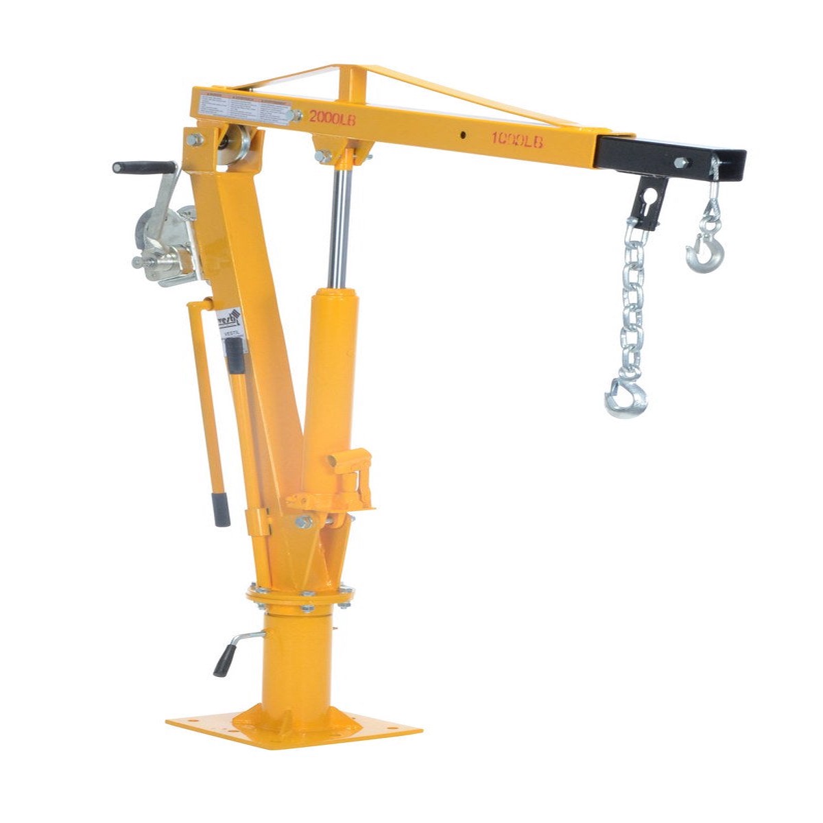 Vestil Winch Operated Truck Jib Crane with Telescopic Boom - 1000 lb Capacity - WTJ-4