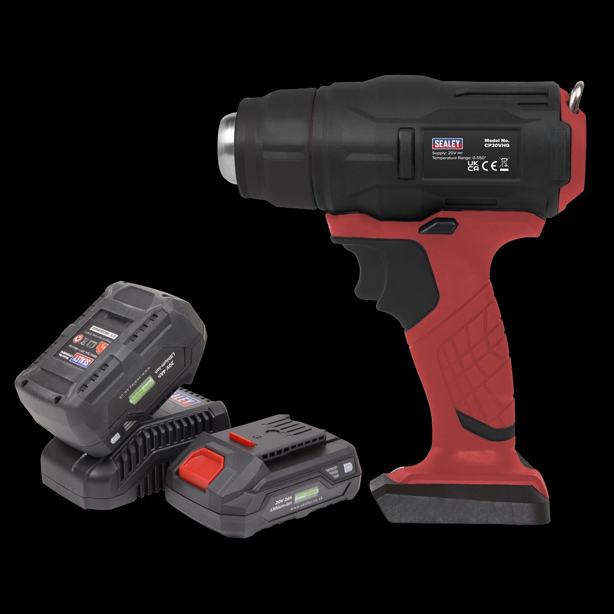 Sealey CP20VHGKIT2 20V SV20 Series Cordless Hot Air Gun Kit - 2 Batteries