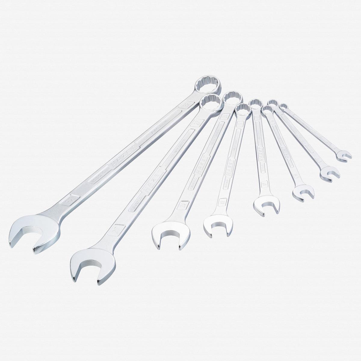 Hazet 600LG/8 Combination wrench, extra long 8 piece set metric