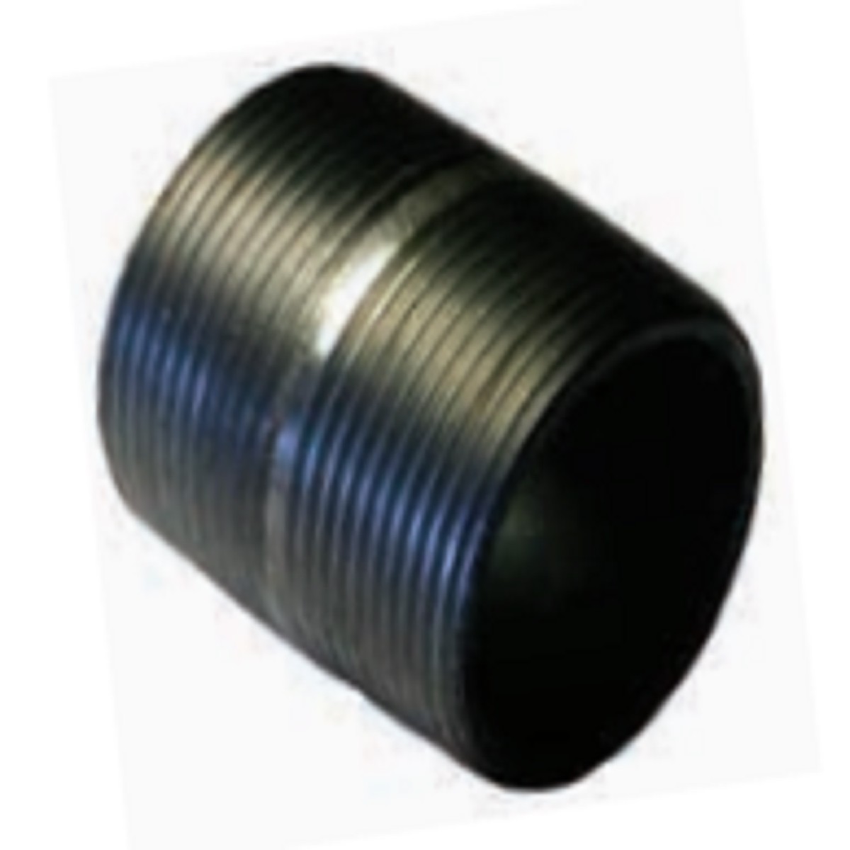 2" BSP (50mm) x 60mm Long Black Steel Close Barrel Nipple Male Joiner Pipe Riser