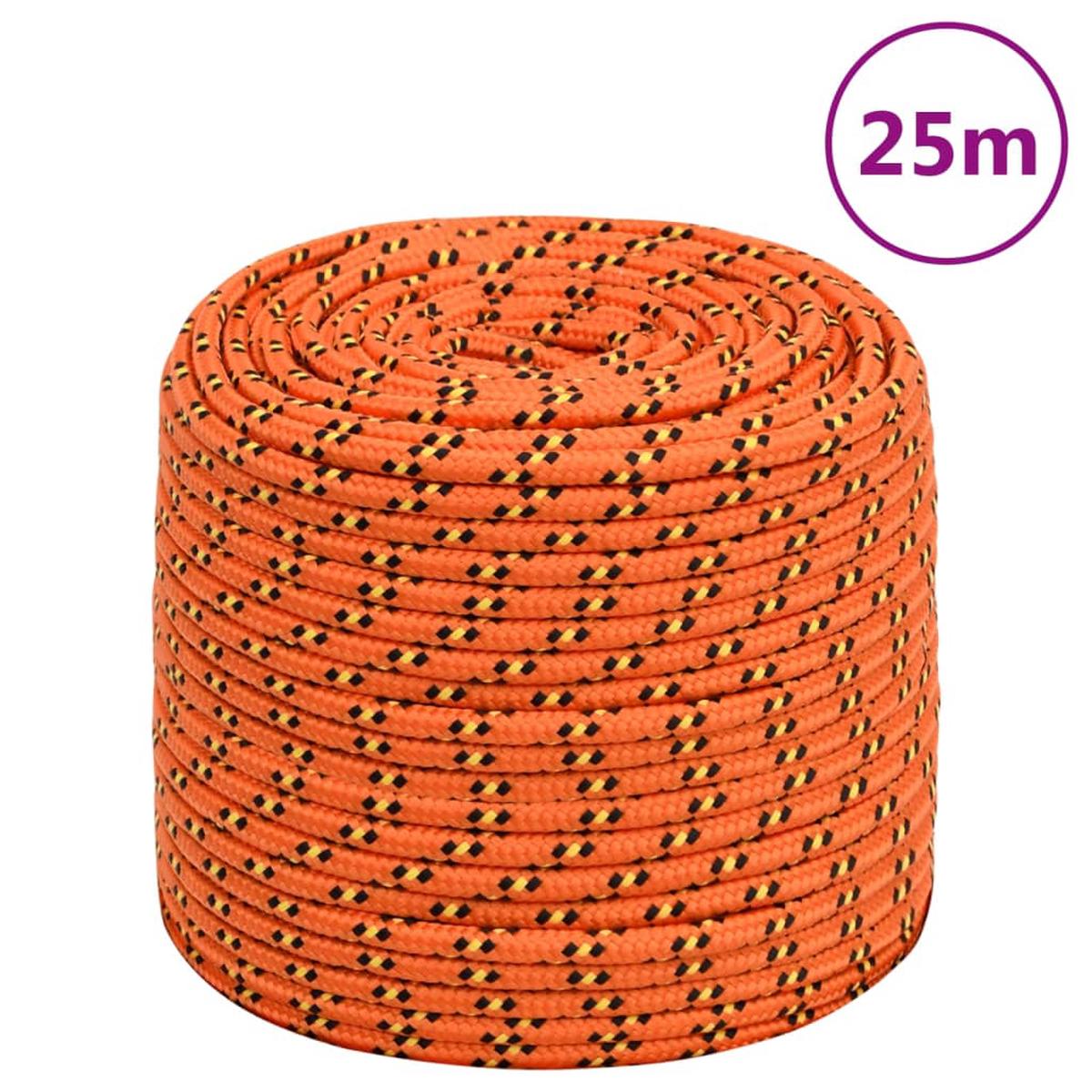 Berkfield Boat Rope Orange 6 mm 25 m Polypropylene