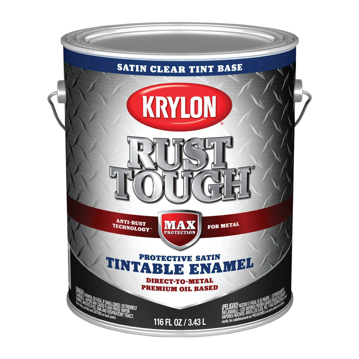 Valspar Anti-Rust Oil-Based Satin Armor Rust Control Enamel Clear Base 1 Gal