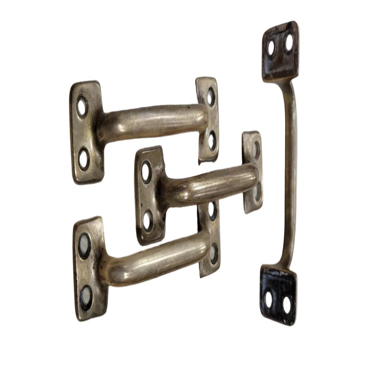 Vintage Solid Brass Pull Handles (Set of 4)