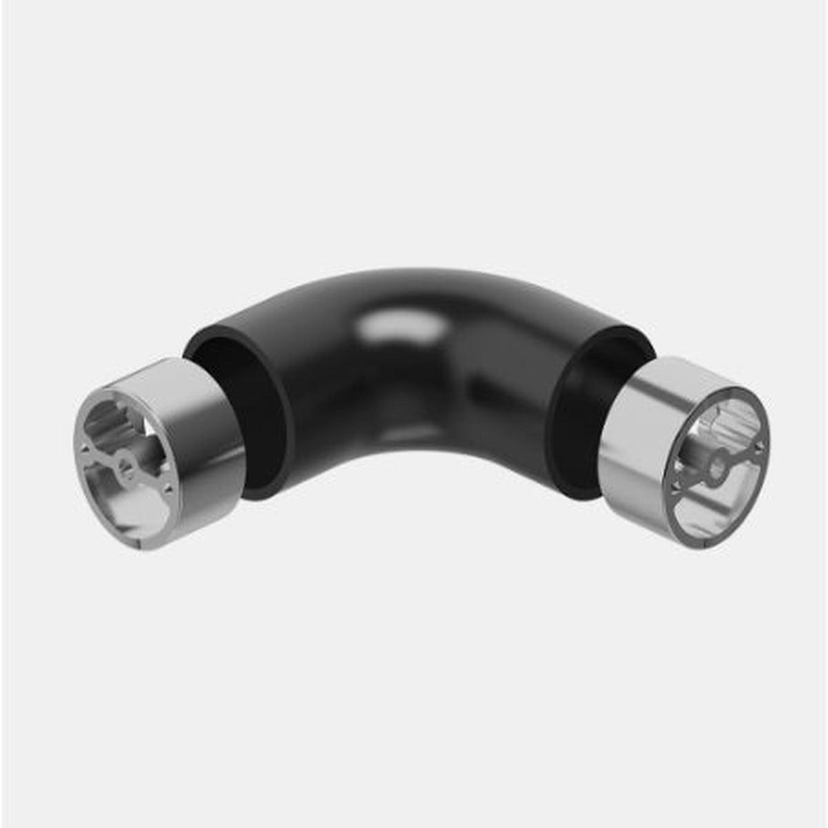Handrail Bend Fixed 90 Deg Black
