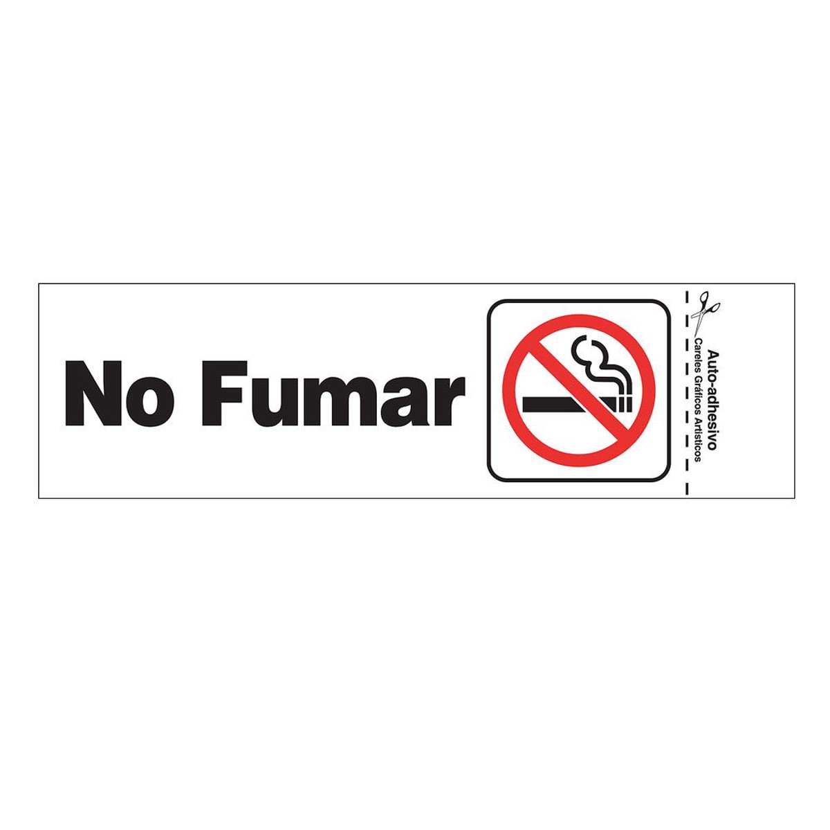 Hillman No Smoking Sign In Spanish 3 in x 9 in