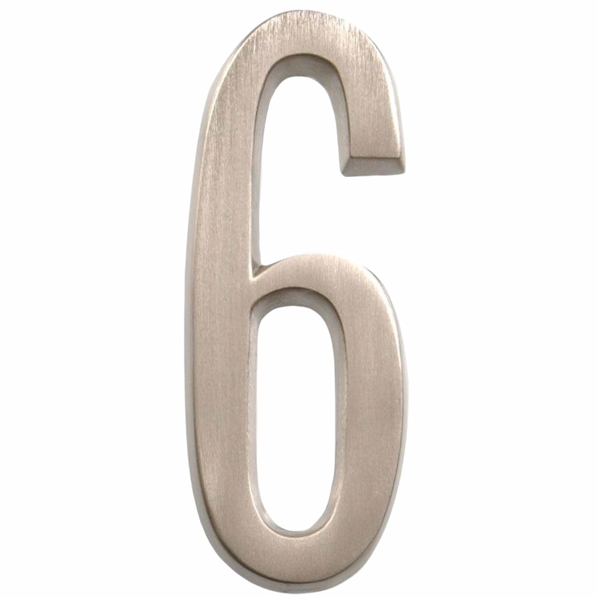 Hillman Distinctions 4-In Adhesive Nickel House Number 6