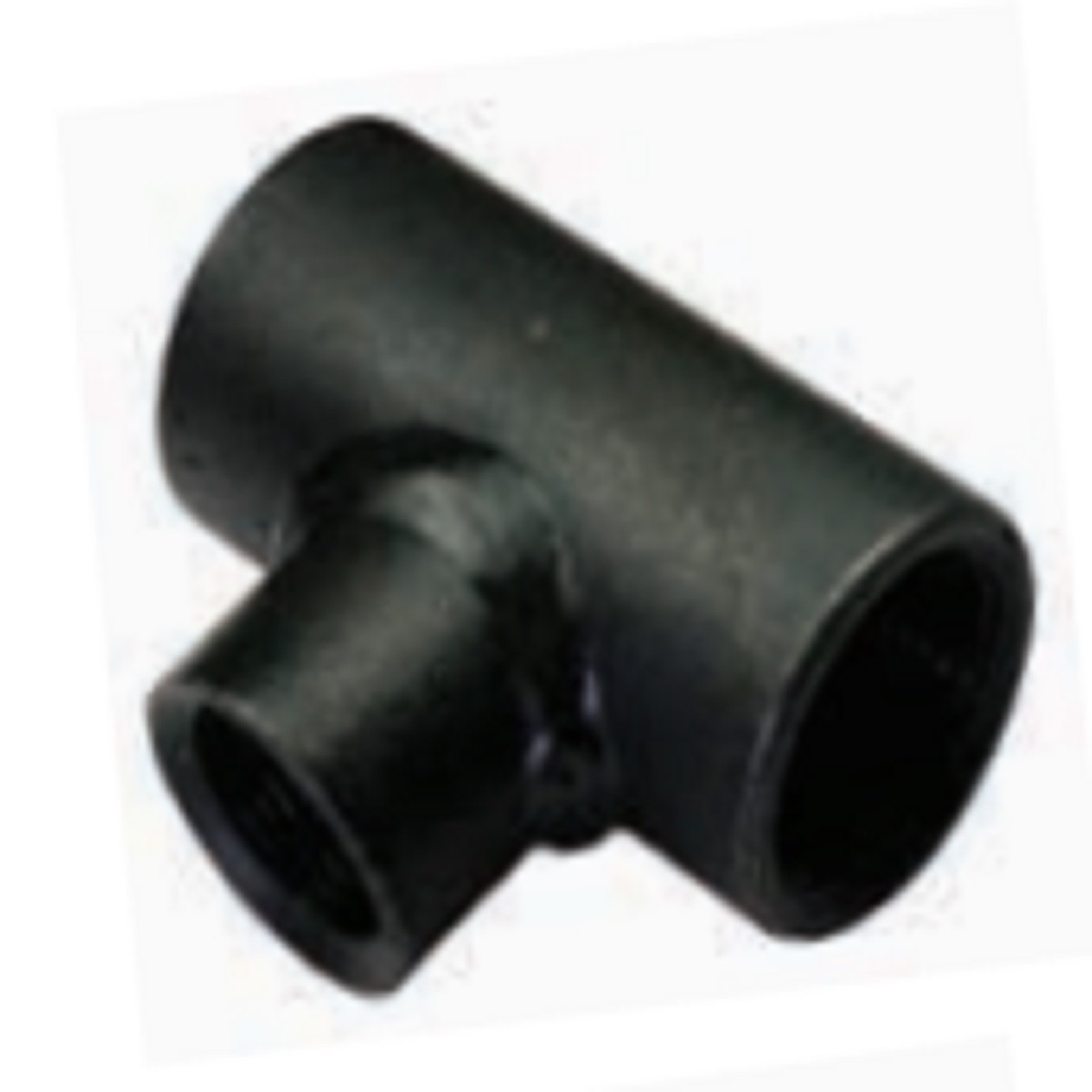 1-1/2" x 1-1/4" BSP Black Steel Reducing Tee 40 x 32mm