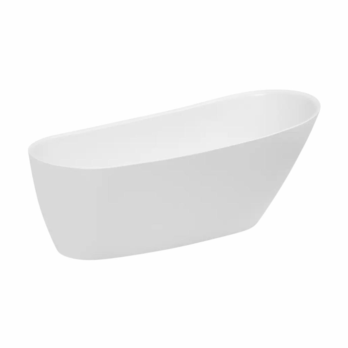 Decina Caval 1680 Freestanding Bath with Integrated Overflow White